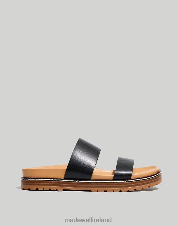 Footwear True Black 6266T2755 Madewell The Charley Double-Strap Slide Sandal Women