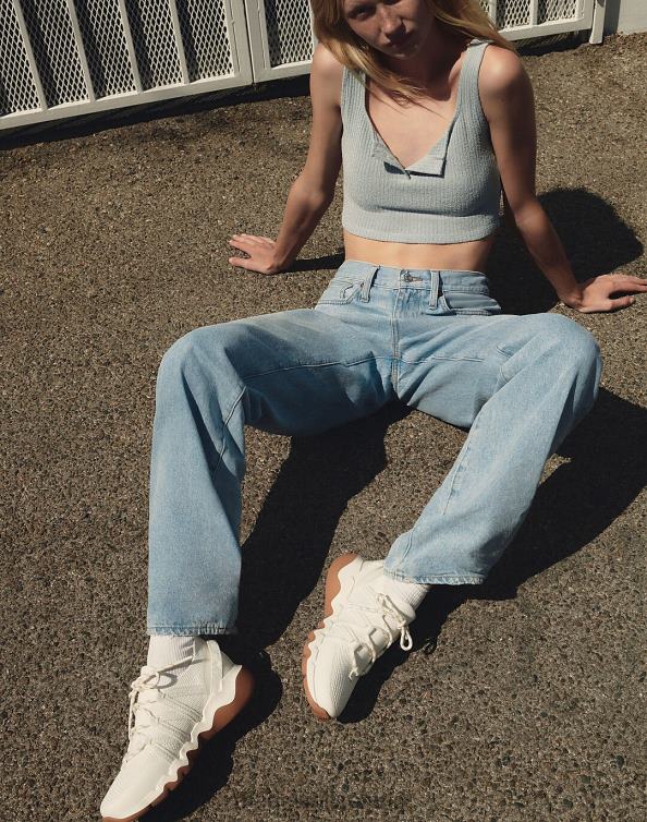 Footwear Eyelet White Multi 6266T2771 Madewell Field Knit Sneakers Women